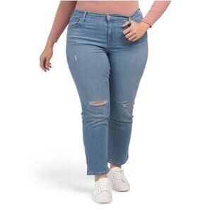 Levi Strauss & Co. Womens 724 High Rise Slim Straight Leg Jeans Plus Size 22W